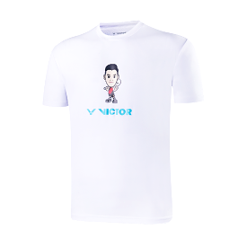 Victor X LZJ Cartoon Sports Shirt T20055A White UNISEX