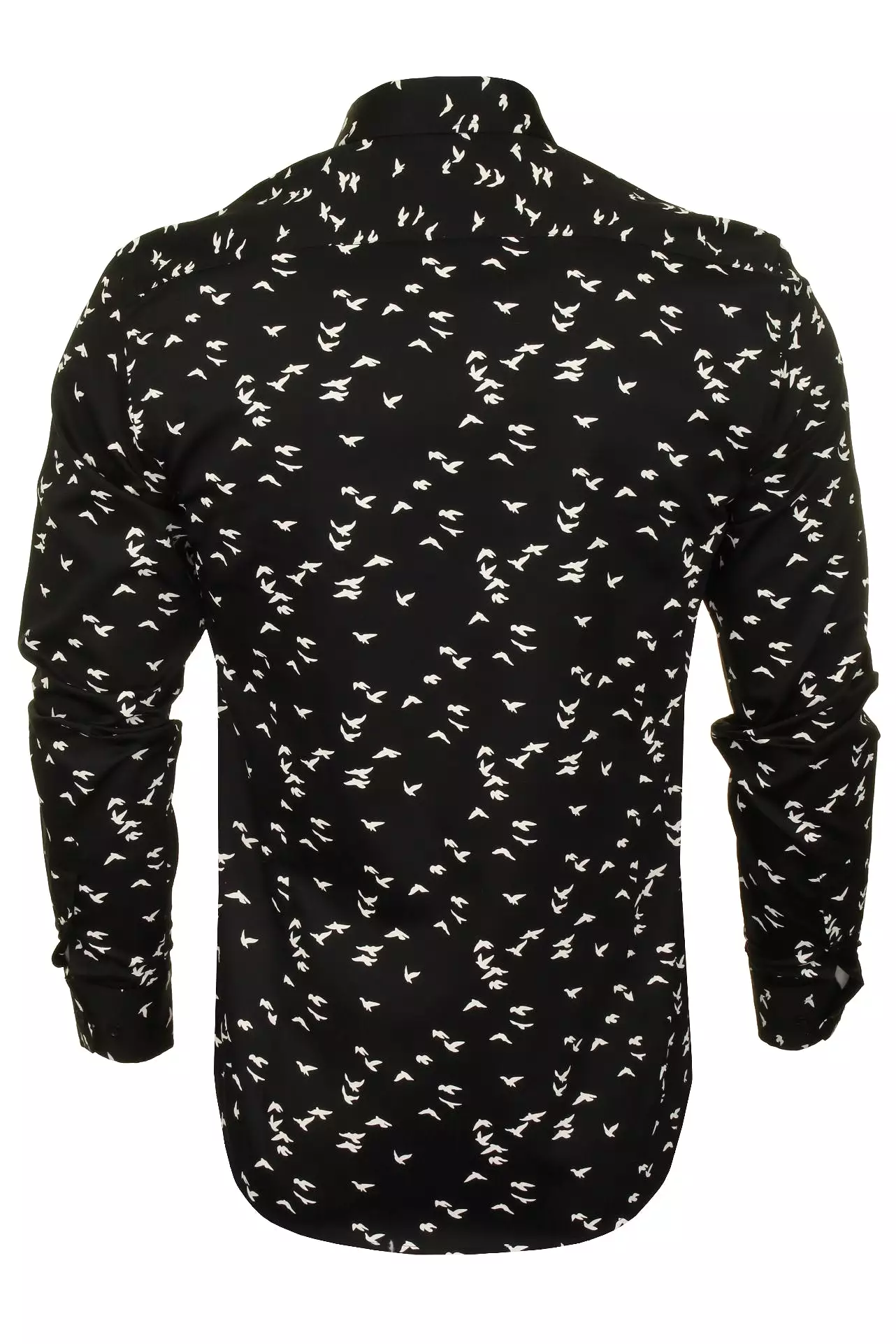 Xact Men's Cotton Bird Print Long Sleeved Shirt