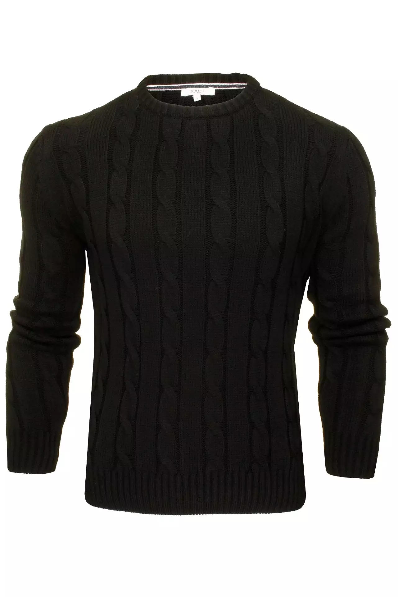 Xact Men's Crew Neck Cable Knit Jumper