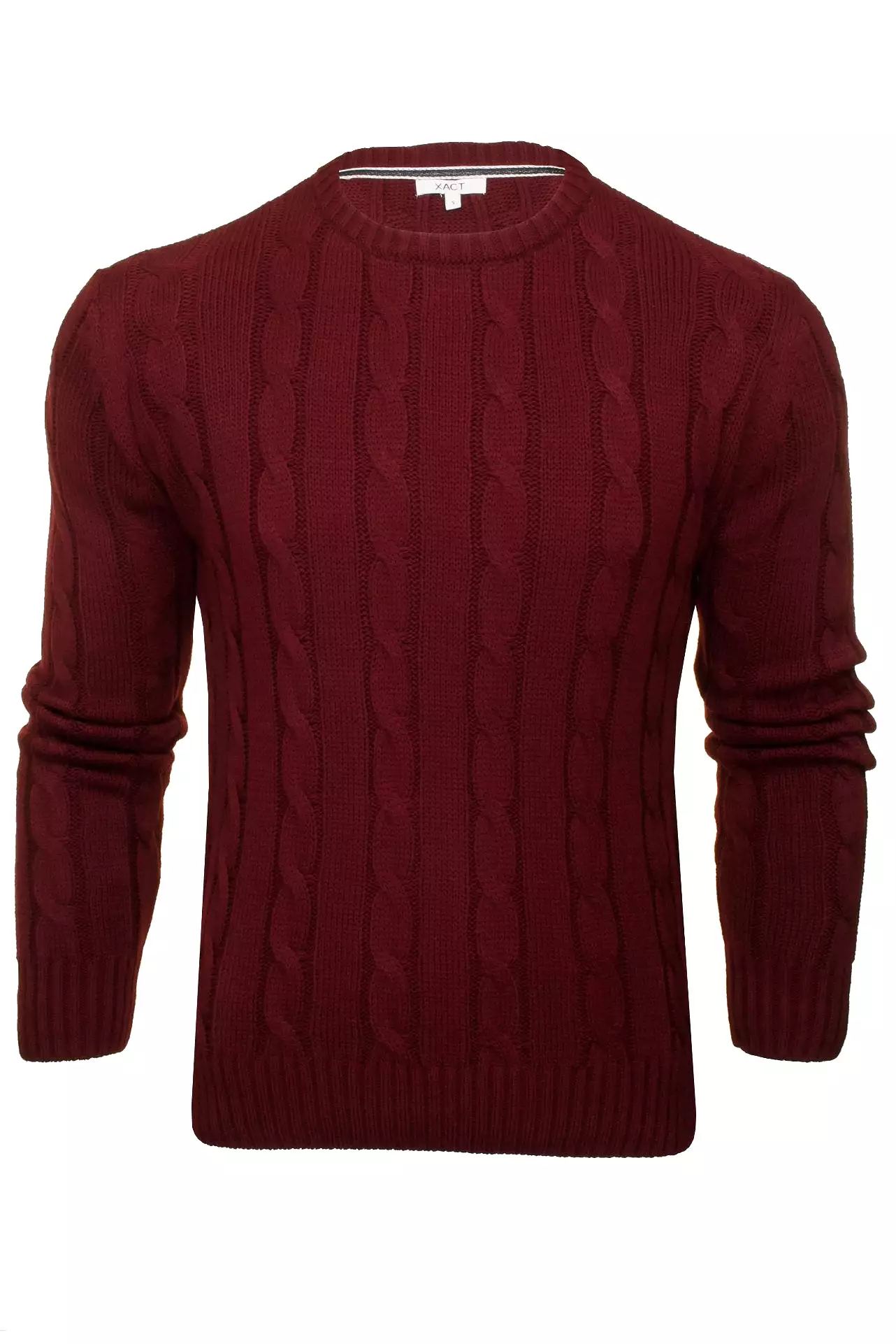 Xact Men's Crew Neck Cable Knit Jumper