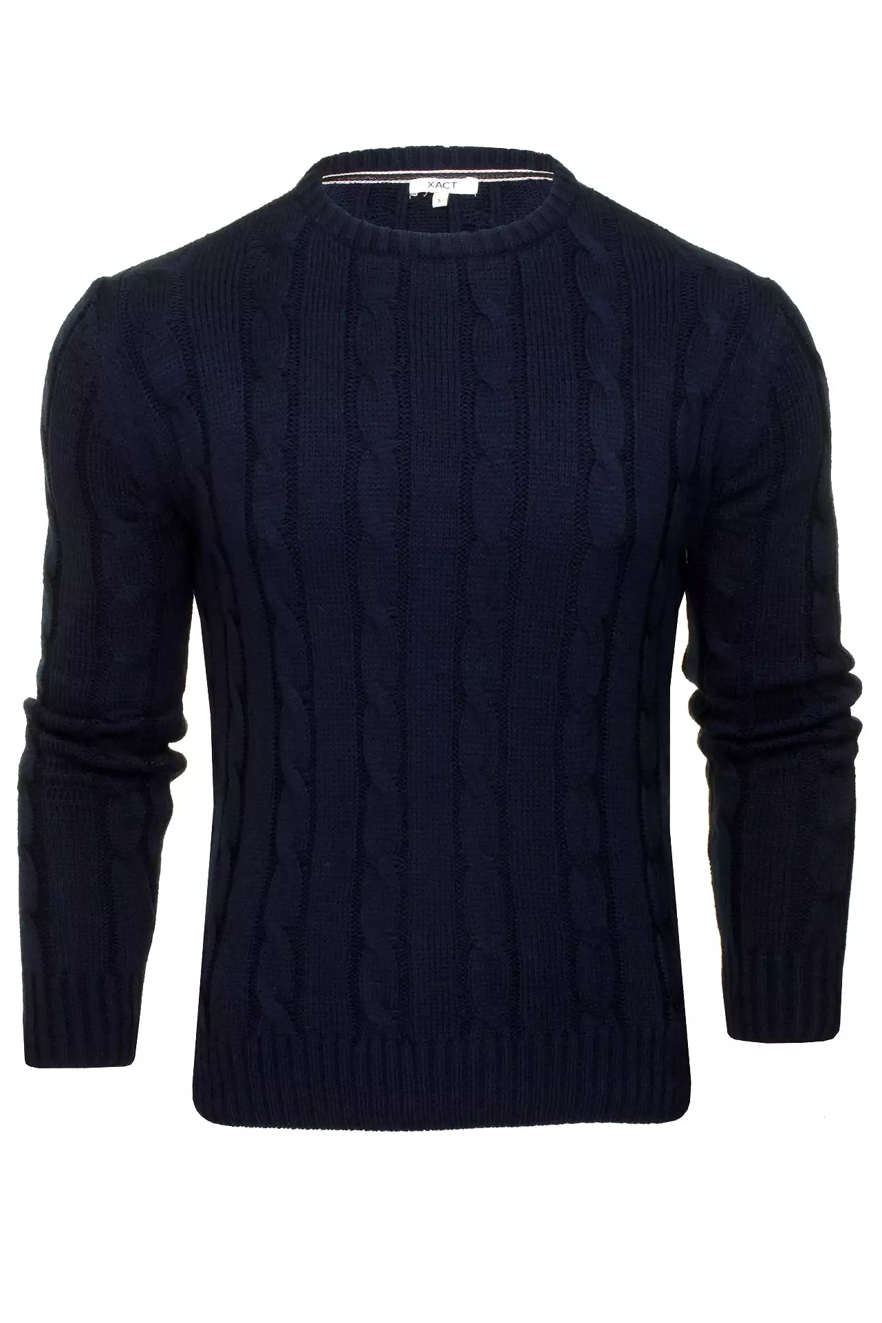 Xact Men's Crew Neck Cable Knit Jumper