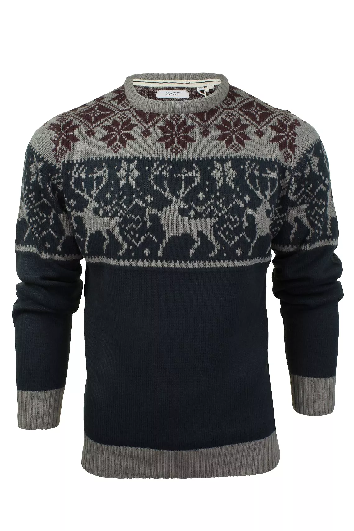 Xact Men's Nordic Fairisle Crew Neck Christmas Jumper