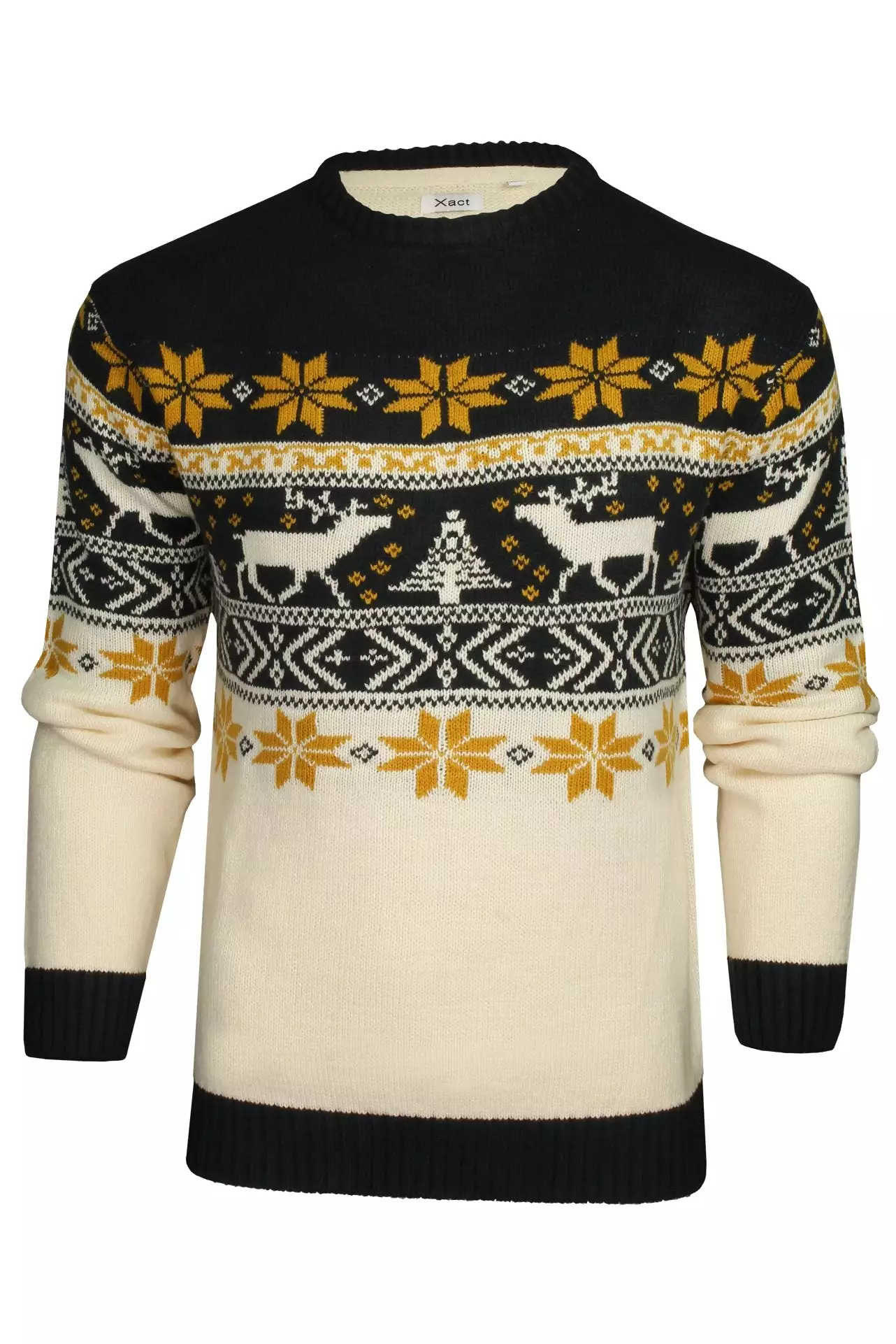 Xact Men's Nordic Fairisle Crew Neck Christmas Jumper