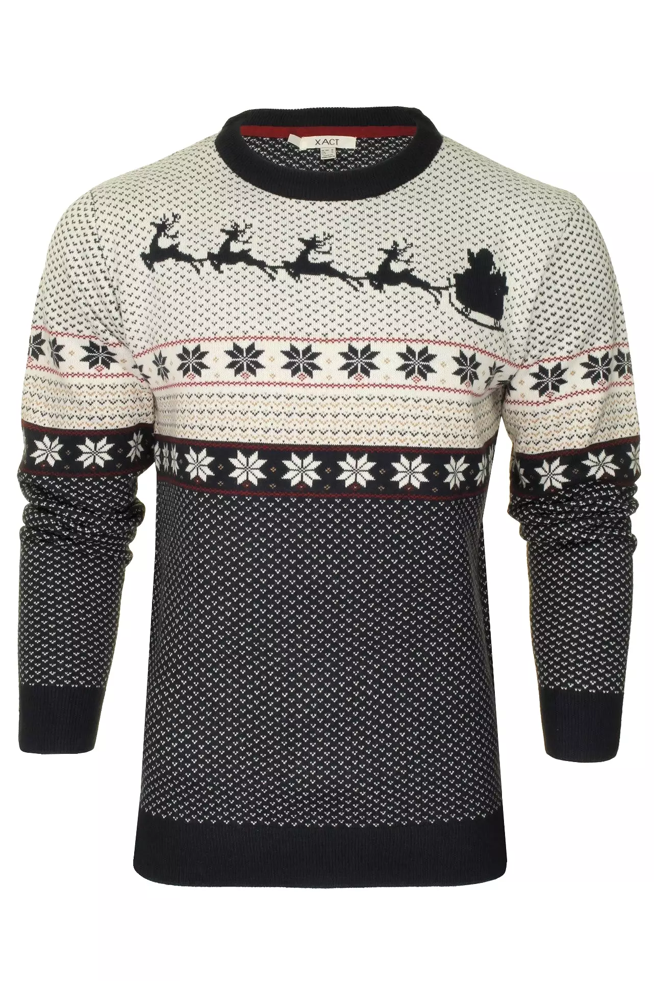 Xact Men's Nordic 'Reindeer' Xmas / Christmas Jumper