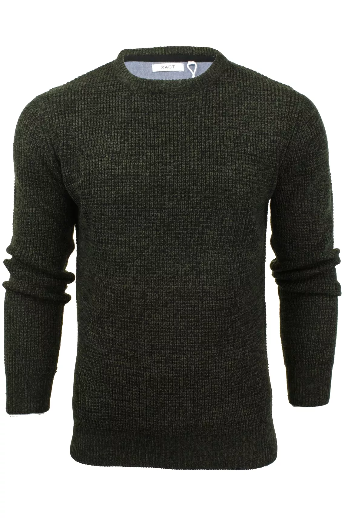 Xact Men's Twist Waffle Knit Crew Neck Jumper