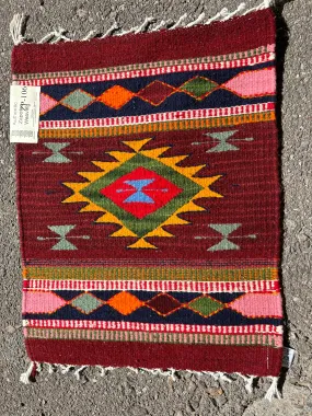 Zapotec handwoven wool mats, approximately 15” x 20” ZP-106