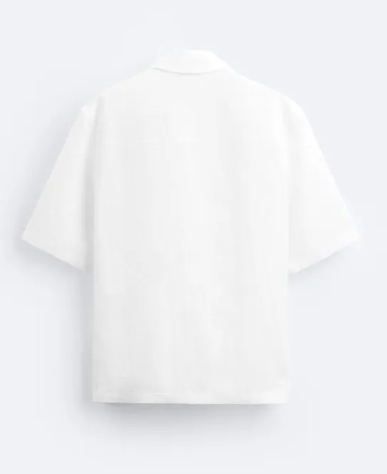 ZARA  |Linen Plain Short Sleeves Shirts